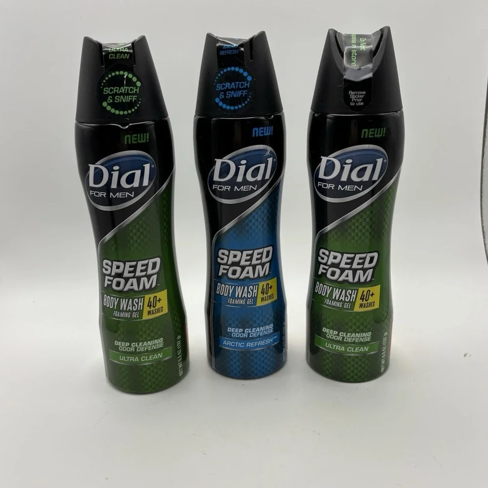 3X Dial  Speed‎ Foam Body Wash Deep Cleaning Odor Defense Foam gel 6.8 OZ Ea